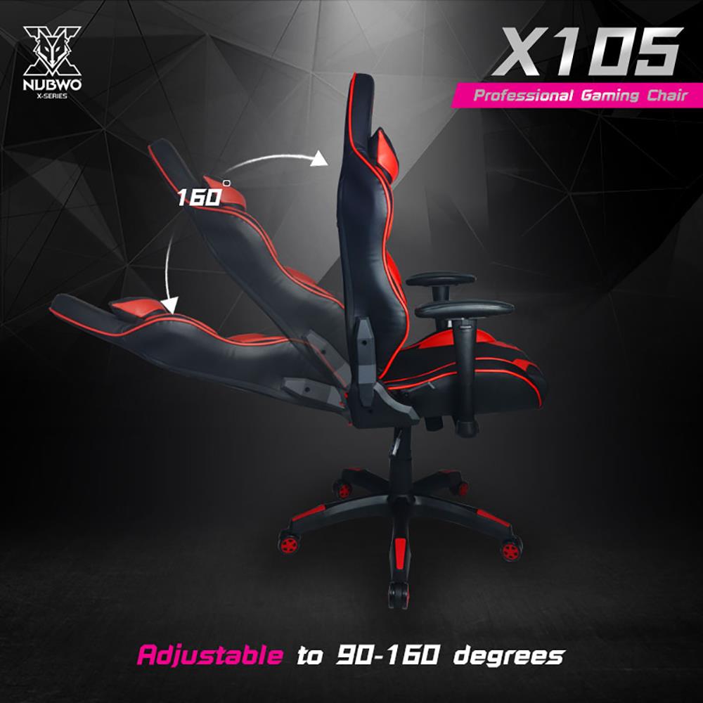 เก้าอี้เกมมิ่ง NUBWO NBCH-X105 สีดำ/แดง