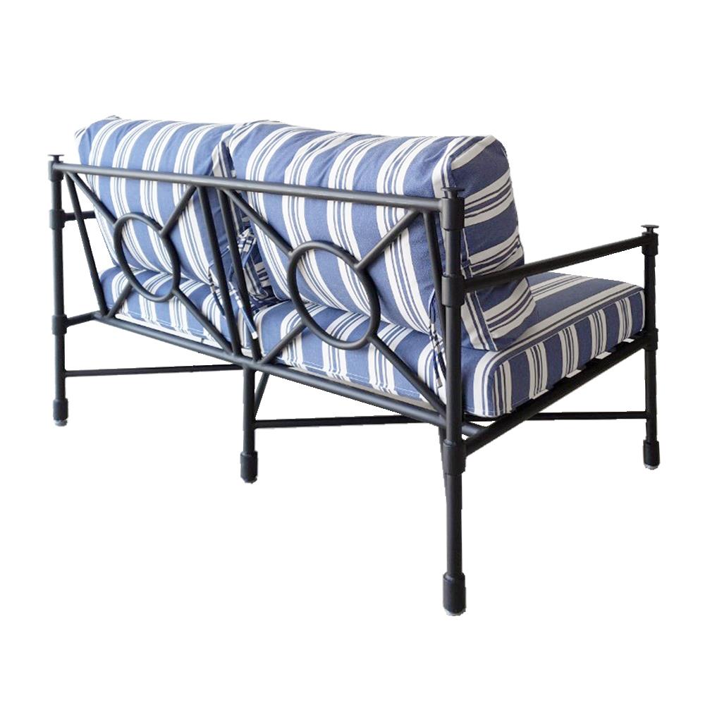 โซฟา 2 ที่นั่ง MODERN OUTDOOR KAMPUS KLASS สีน้ำเงิน-ขาว