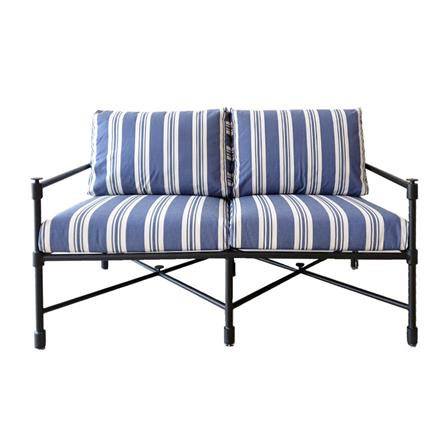 โซฟา 2 ที่นั่ง MODERN OUTDOOR KAMPUS KLASS สีน้ำเงิน-ขาว