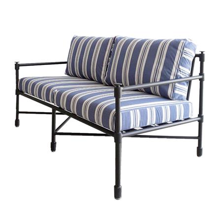 โซฟา 2 ที่นั่ง MODERN OUTDOOR KAMPUS KLASS สีน้ำเงิน-ขาว_1