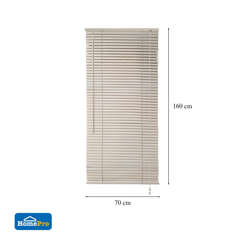 มู่ลี่ ไวนิล HOME LIVING STYLE WOOD 70x160 ซม. สีครีม