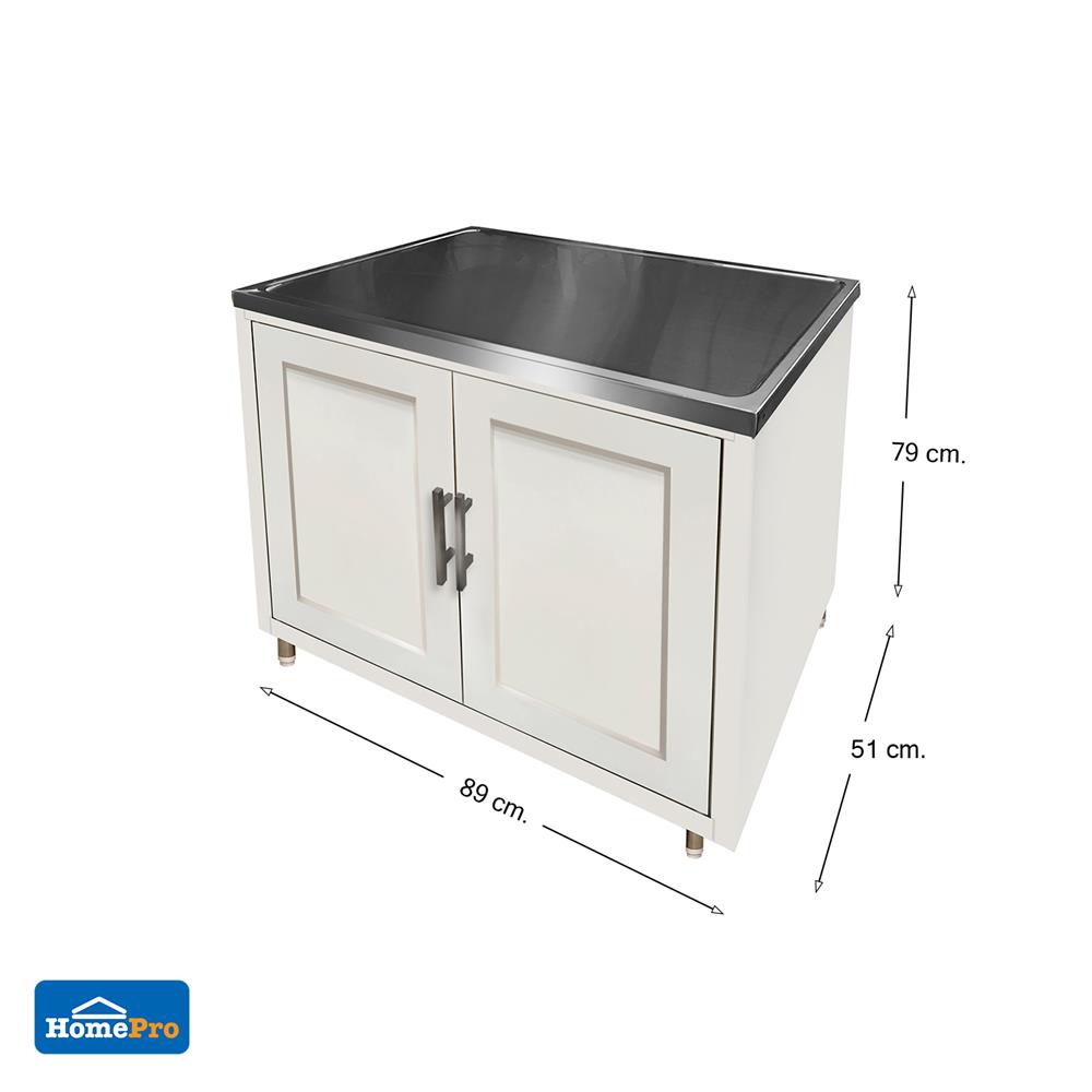 ตู้ตั้งพื้น PP CABIN ELBE FLAT TOP สีครีม