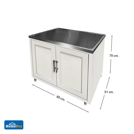 ตู้ตั้งพื้น PP CABIN ELBE FLAT TOP สีครีม_3