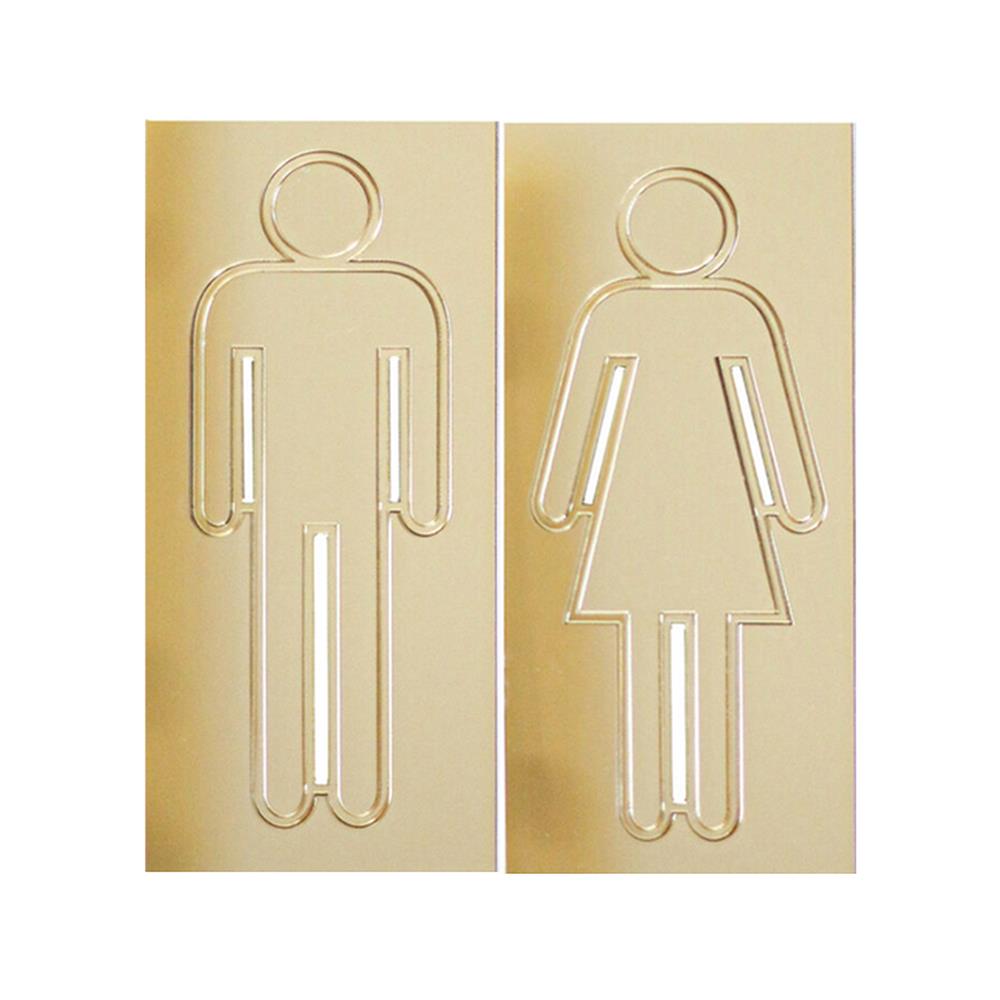 ป้ายห้องน้ำชาย-หญิง S&T 90_1 สีทอง