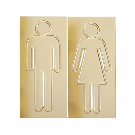 ป้ายห้องน้ำชาย-หญิง S&T 90_1 สีทอง_0