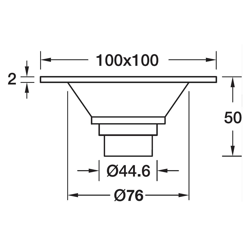 ตะแกรงกันกลิ่น HAFELE 495.60.801 4 นิ้ว