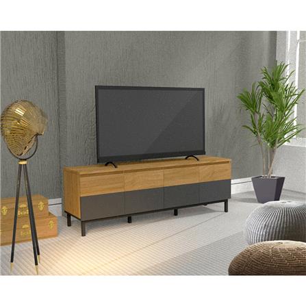 ตู้วางทีวี FURDINI THEO 160 ซม. สีฮันนี่วอลนัท/กราไฟท์_4