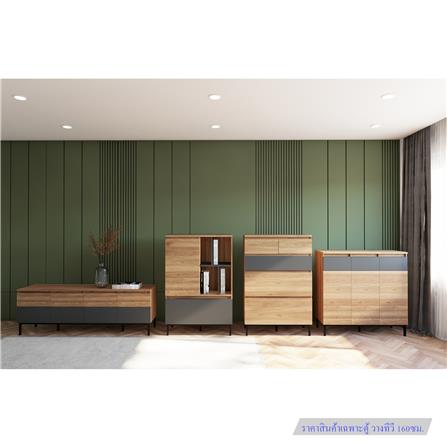 ตู้วางทีวี FURDINI THEO 160 ซม. สีฮันนี่วอลนัท/กราไฟท์_5