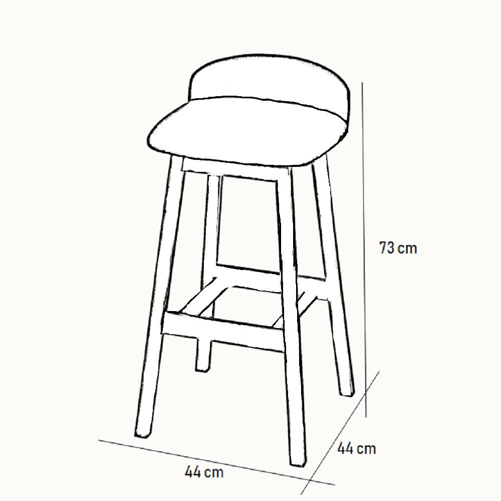 เก้าอี้บาร์ FURDINI CONIC สีเทา
