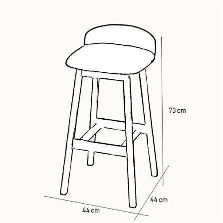 เก้าอี้บาร์ FURDINI CONIC สีเทา_8