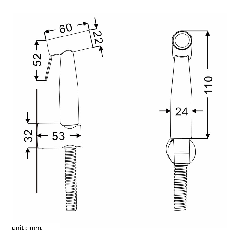 สายฉีดชำระสเตนเลสครบชุด RASLAND RA RAS2021 สีเงิน