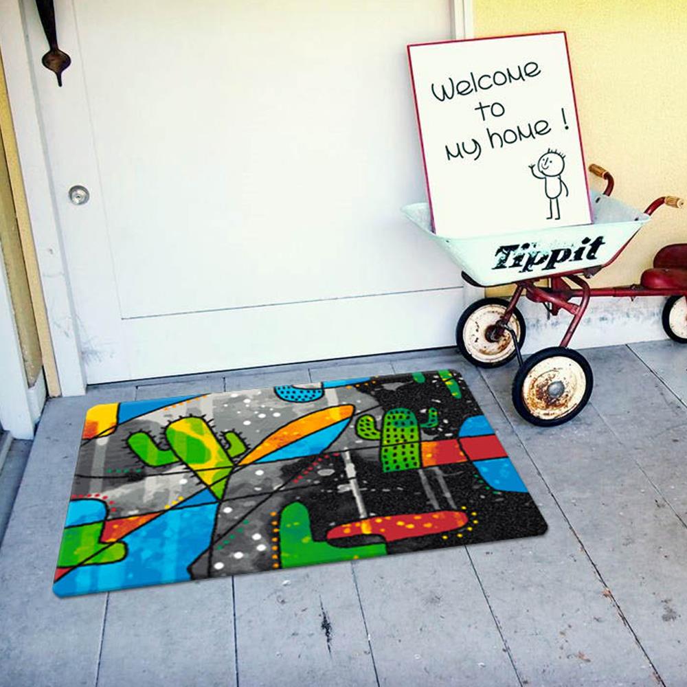 พรม PRAW CACTUS ABSTRACT A 50X75 ซม. สีเทา