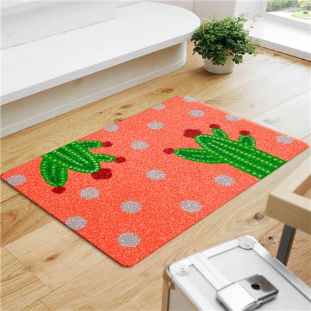 พรม PRAW TROPICAL CACTUS 50X75 ซม. สีชมพู_4