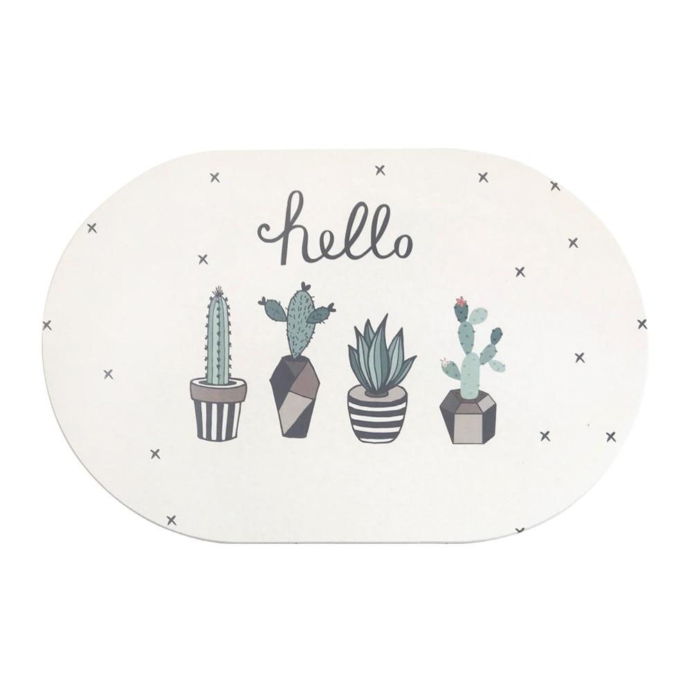 พรมหินเช็ดเท้า HOME LIVING STYLE CACTUS 39X60 ซม. สีเขียว