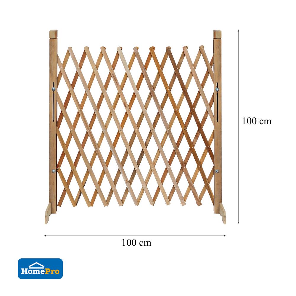 รั้วไม้ยืด-หด ME LIVING NICE 100x100 ซม. สีธรรมชาติ