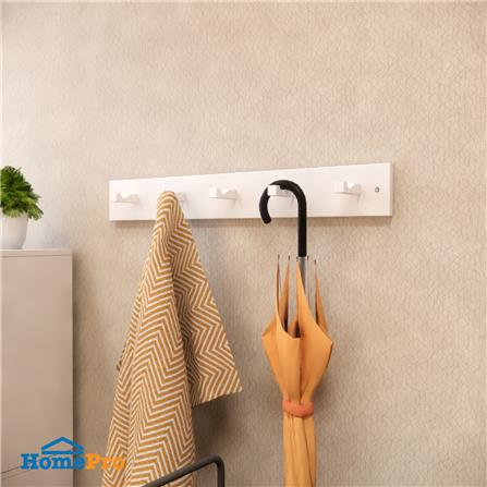 แผ่นติดผนัง 5 ขอแขวน STACKO IBERIS 75x10x9 ซม. สีขาว_3