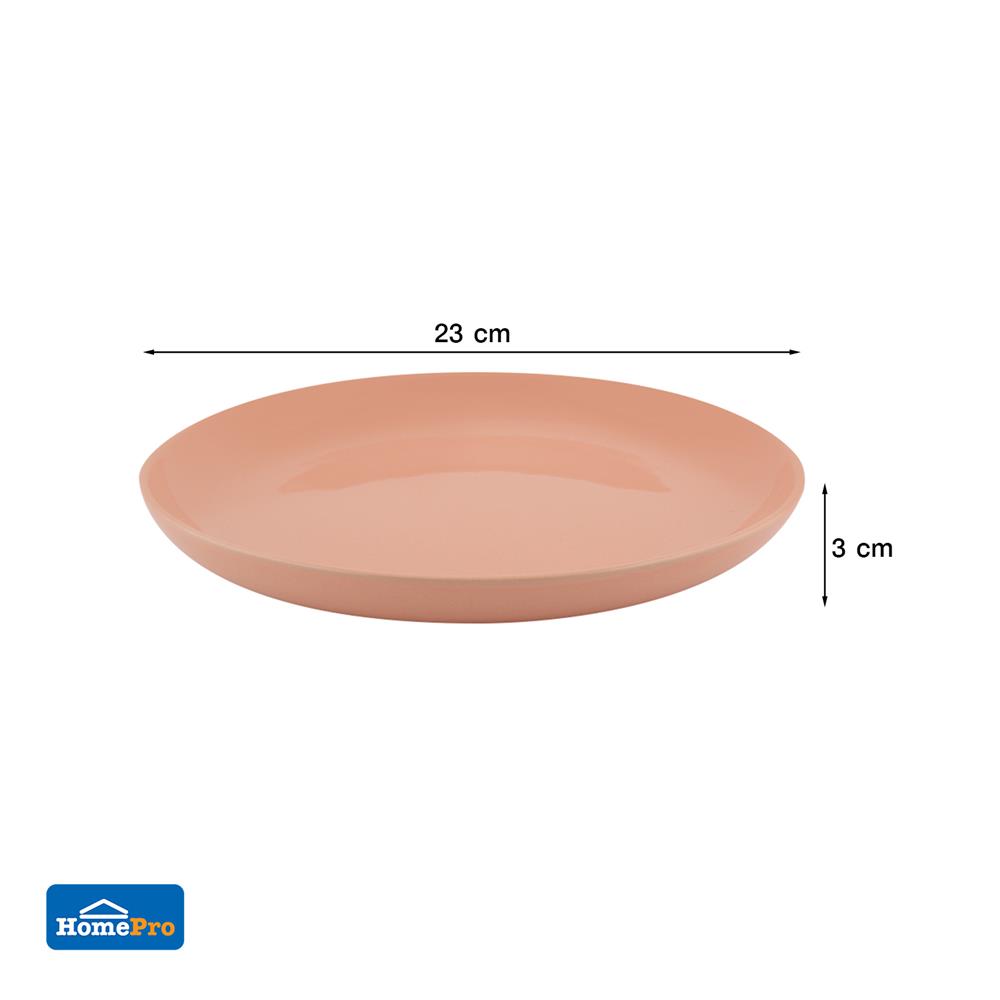 จานเซรามิกบัว 9" ME LIVING SHINE ส้ม