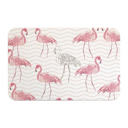 พรมหินเช็ดเท้า HOME LIVING STYLE FLAMINGO 39X60 ซม. สีชมพู_0