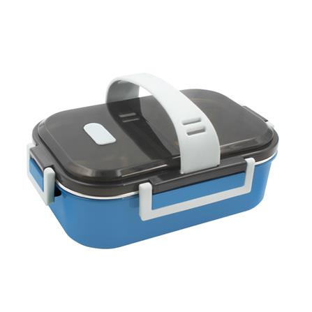 กล่องอาหาร 1 ลิตร 2 ช่อง+หูหิ้ว KECH LUNCH BOX สีน้ำเงิน_0