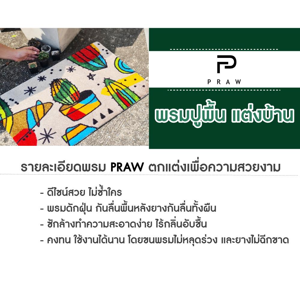 พรม PRAW BUNNY EAR ART 50X75 ซม. สีเทา