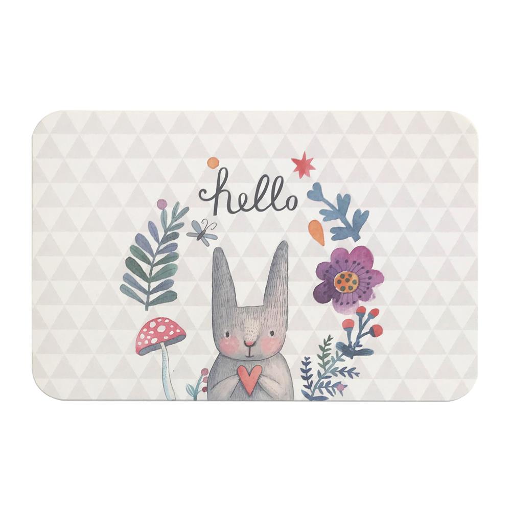 พรมหินเช็ดเท้า HOME LIVING STYLE RABBIT 39X60 ซม. สีเทา