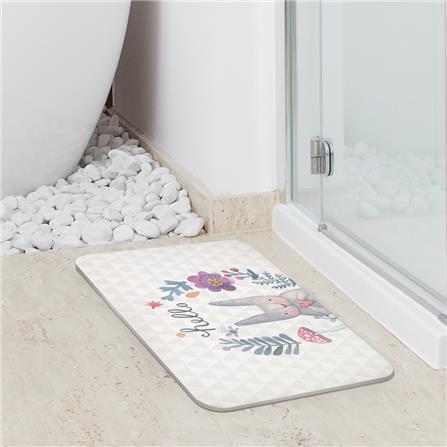 พรมหินเช็ดเท้า HOME LIVING STYLE RABBIT 39X60 ซม. สีเทา_2