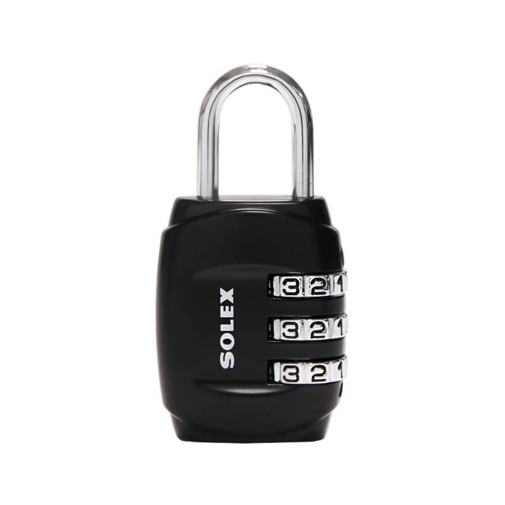 กุญแจรหัส SOLEX NO.C33 30 มม. สีดำ