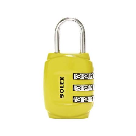 กุญแจรหัส SOLEX NO.C33 30 มม. สีเหลือง