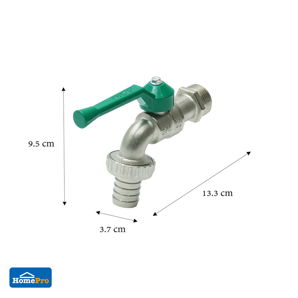 ก๊อกสนาม DEXZON 3/4 นิ้ว สีเขียว