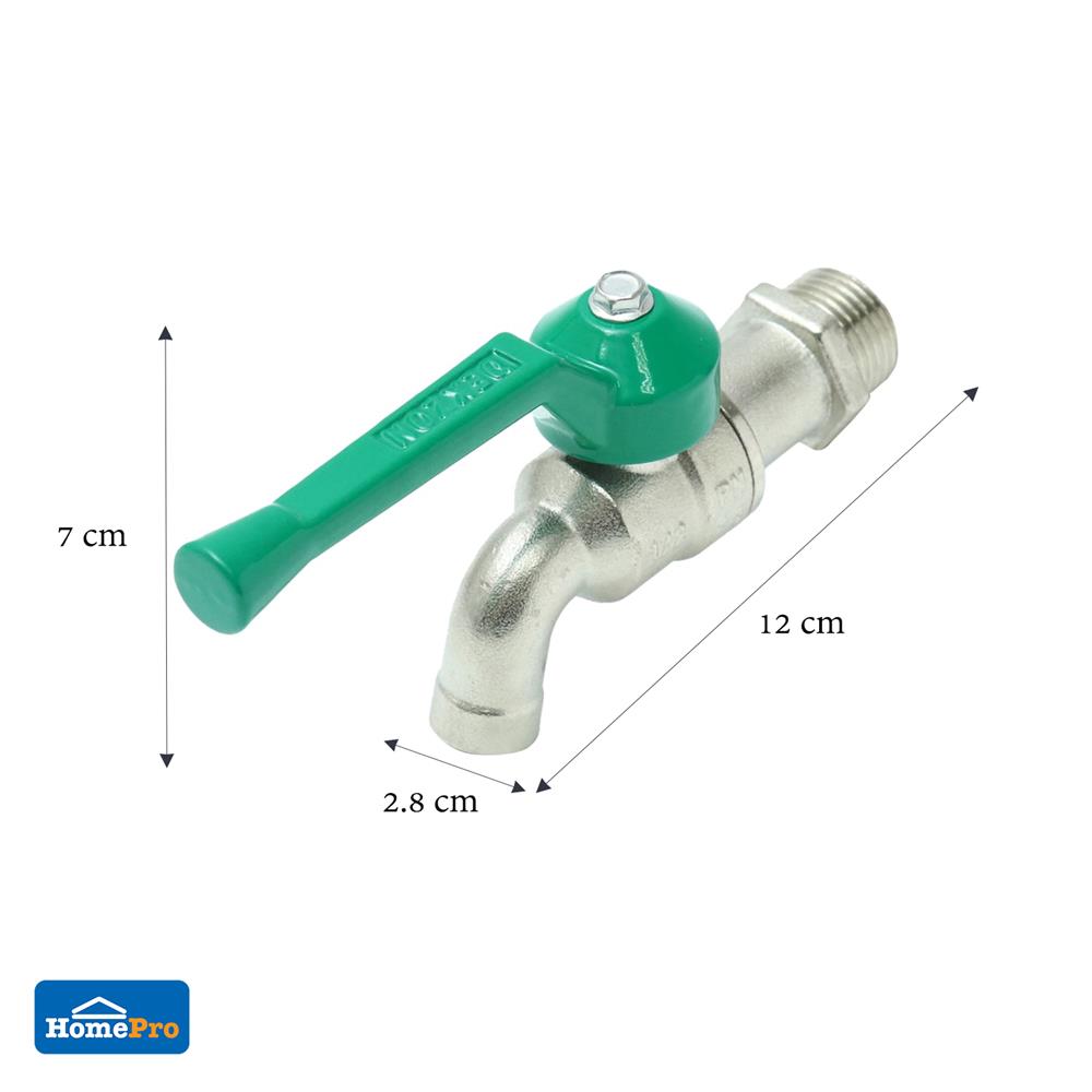 ก๊อกบอล DEXZON 1/2 นิ้ว สีเขียว