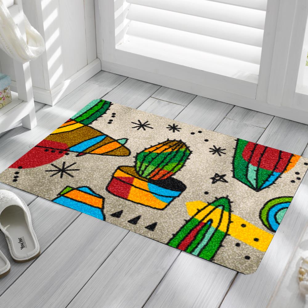 พรม PRAW ECHINOPSIS ART 50X75 ซม. สีเทา