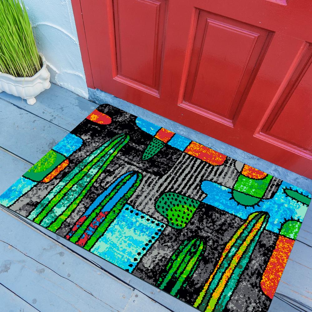 พรม PRAW CACTUS ABSTRACT B 50X75 ซม. สีเทา