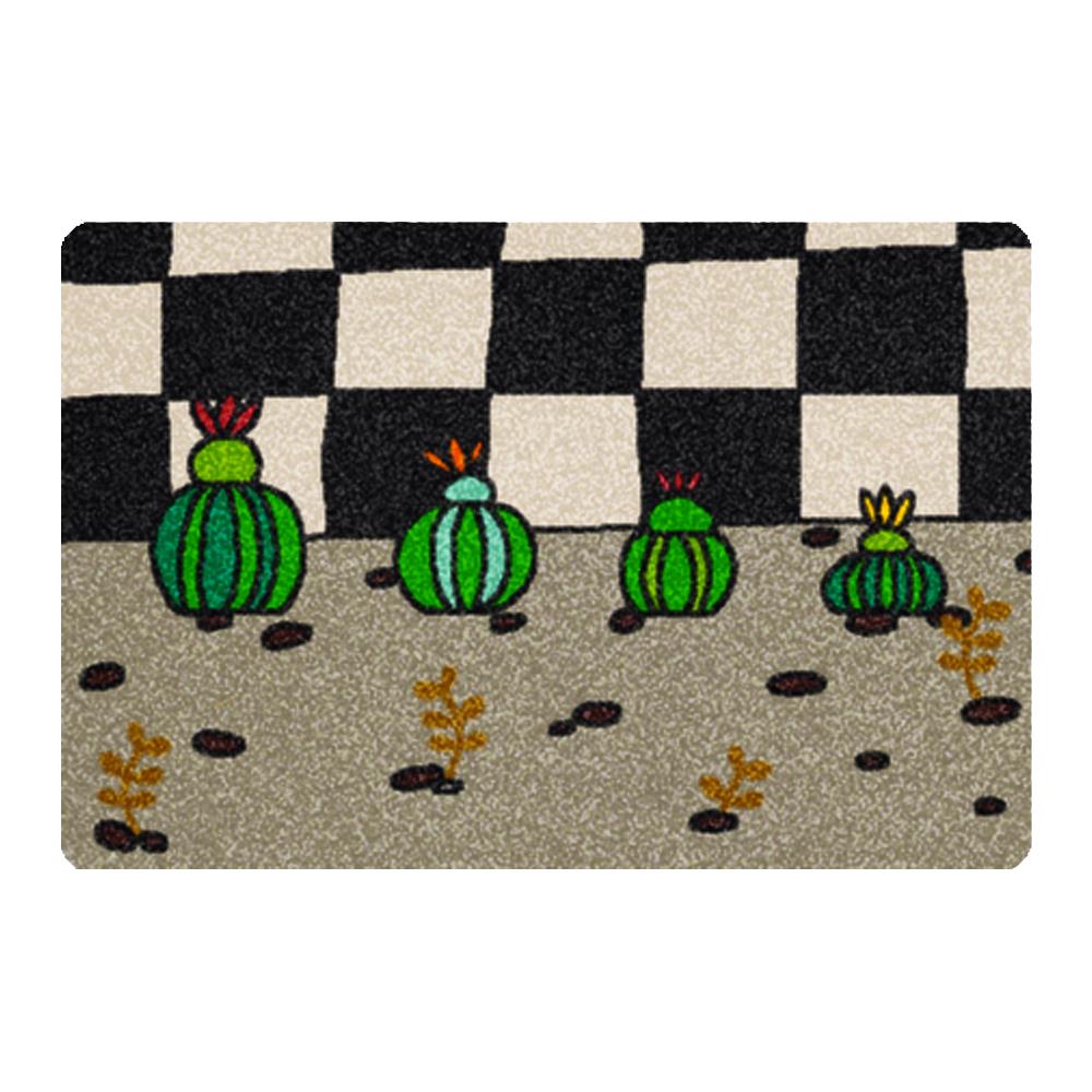 พรม PRAW ASTROPHYTUM 50X75 ซม. สีเทา/ดำ