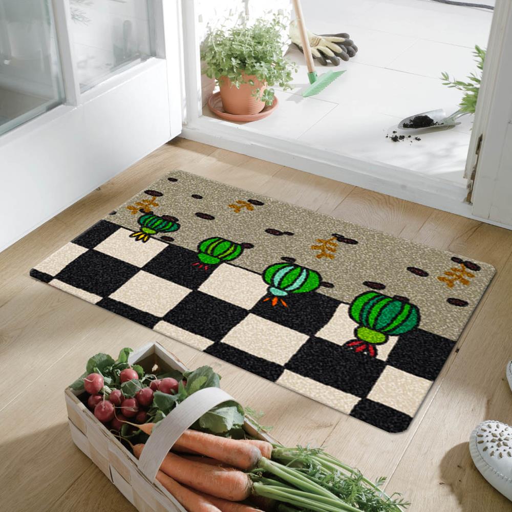 พรม PRAW ASTROPHYTUM 50X75 ซม. สีเทา/ดำ