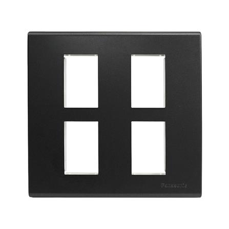 หน้ากาก 4 ช่อง PANASONIC WEG6804MB สีดำเมทาลิค_0