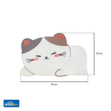 พรมหินเช็ดเท้า HOME LIVING STYLE CAT 39X60 ซม. สีขาว_4