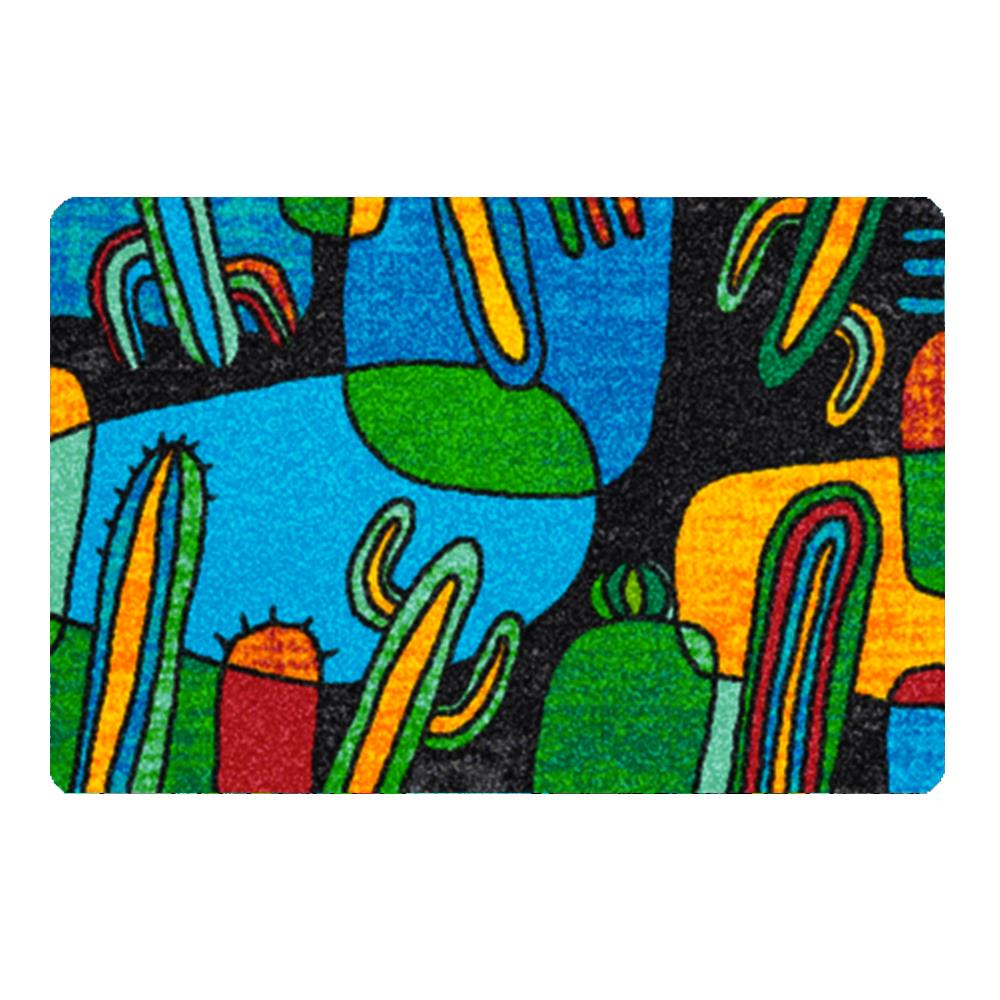 พรม PRAW CACTUS ABSTRACT C 50X75 ซม. สีฟ้า