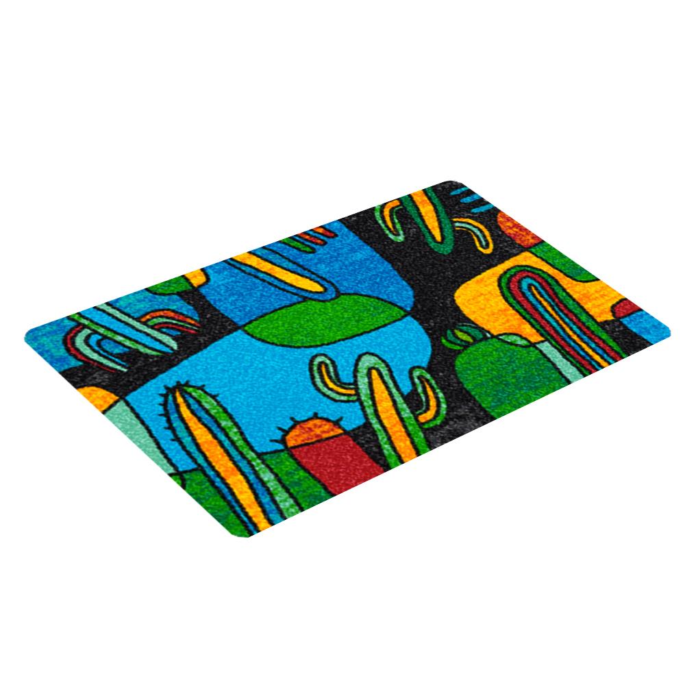 พรม PRAW CACTUS ABSTRACT C 50X75 ซม. สีฟ้า