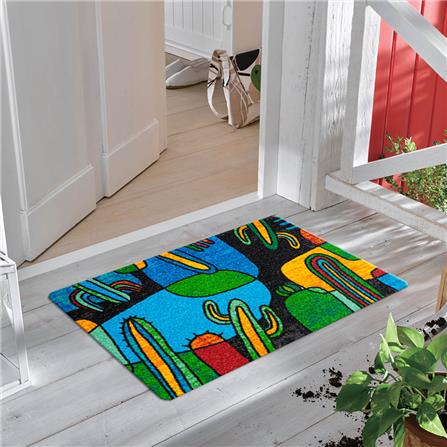 พรม PRAW CACTUS ABSTRACT C 50X75 ซม. สีฟ้า_5