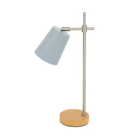 ไฟตั้งโต๊ะ CARINI 5041B/1T สีเทา/เงิน/ลายไม้_2