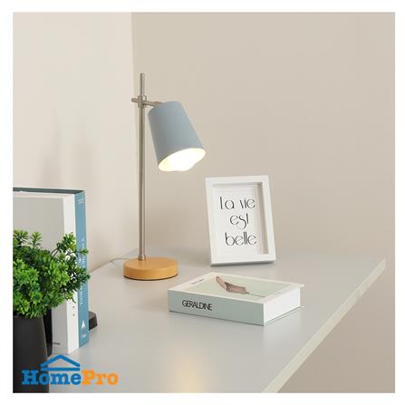 ไฟตั้งโต๊ะ CARINI 5041B/1T สีเทา/เงิน/ลายไม้_7