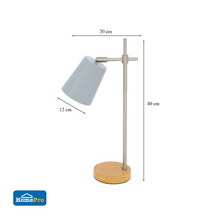 ไฟตั้งโต๊ะ CARINI 5041B/1T สีเทา/เงิน/ลายไม้_8