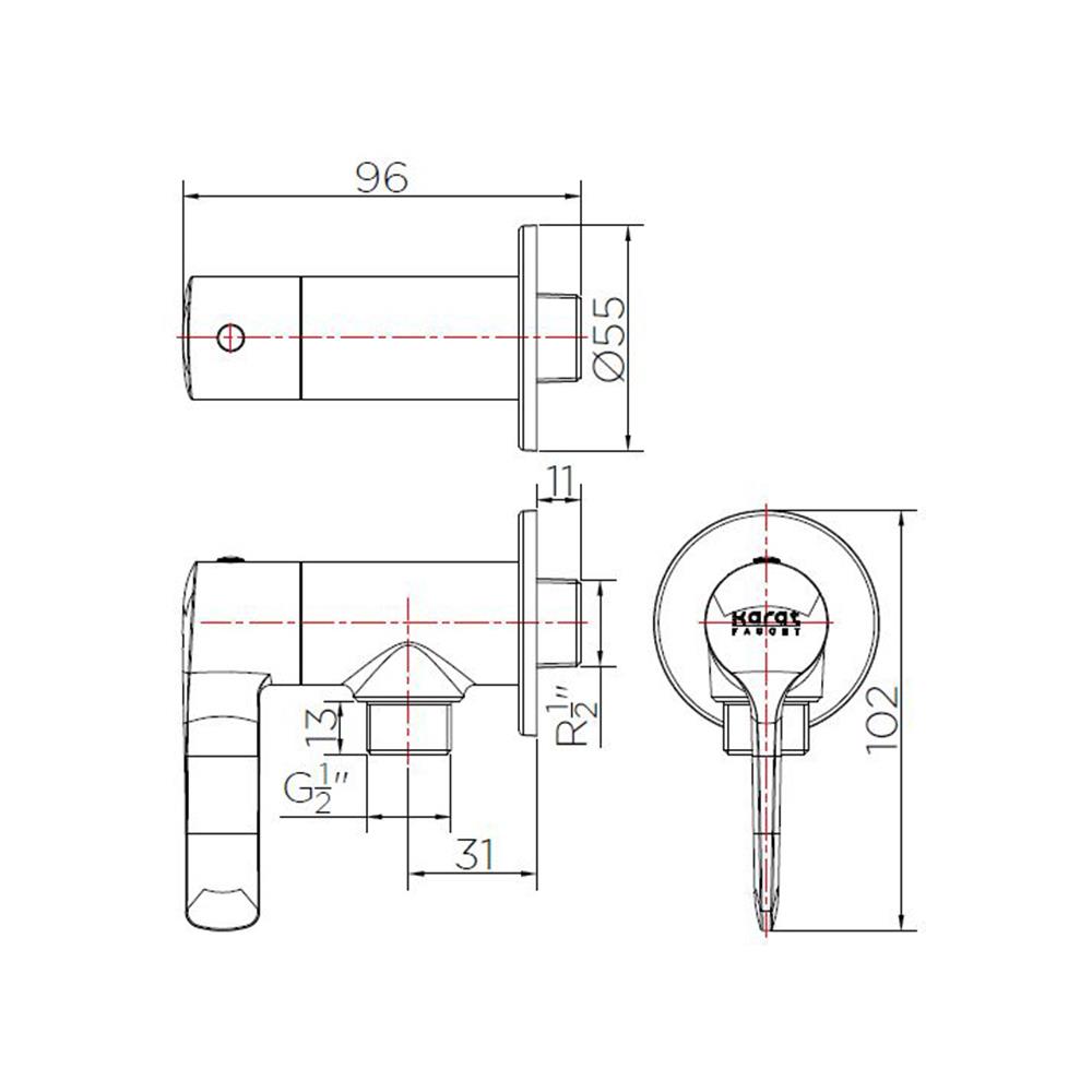 วาล์วฝักบัว KARAT FAUCET KF-63-470-50