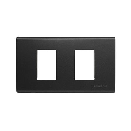 หน้ากาก 2 ช่อง PANASONIC WEG6802MB สีดำเมทาลิค