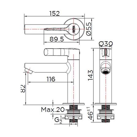 ก๊อกอ่างล้างหน้า KARAT FAUCET KF-63-100-50_1