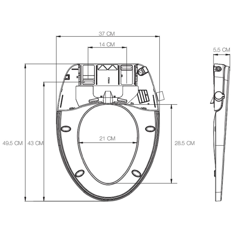 ฝารองนั่งอเนกประสงค์ MOYA LX-ST621 สีขาว
