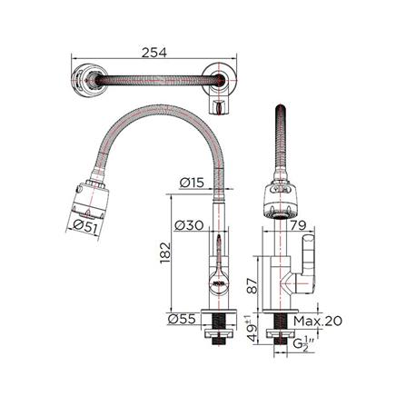 ก๊อกซิงค์เดี่ยวเคาน์เตอร์ KARAT FAUCET KF-63-519-50 สีโครม_1