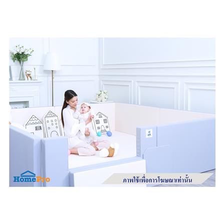 คอกกั้นเด็ก GEKO ไซซ์ 2x2 ม. หนัง PU สีเทา/ครีม_9