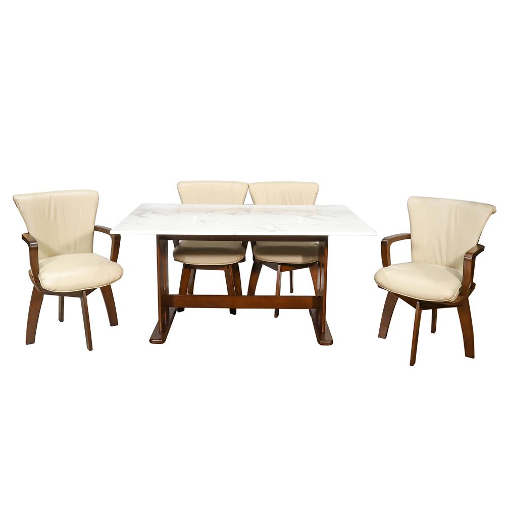 ชุดโต๊ะอาหาร 4 ที่นั่ง GROWN EMPORIUM สี LIGHT WALNUT