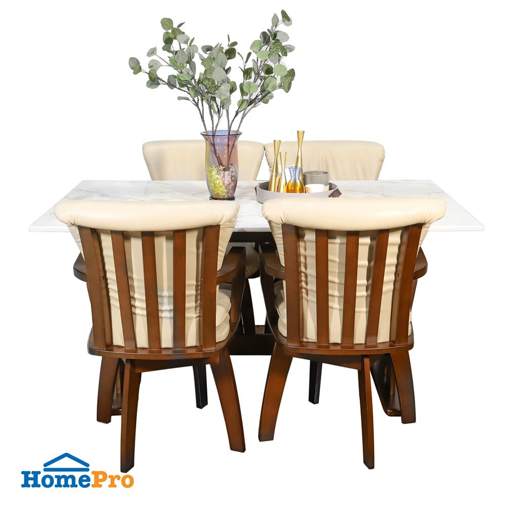 ชุดโต๊ะอาหาร 4 ที่นั่ง GROWN EMPORIUM สี LIGHT WALNUT